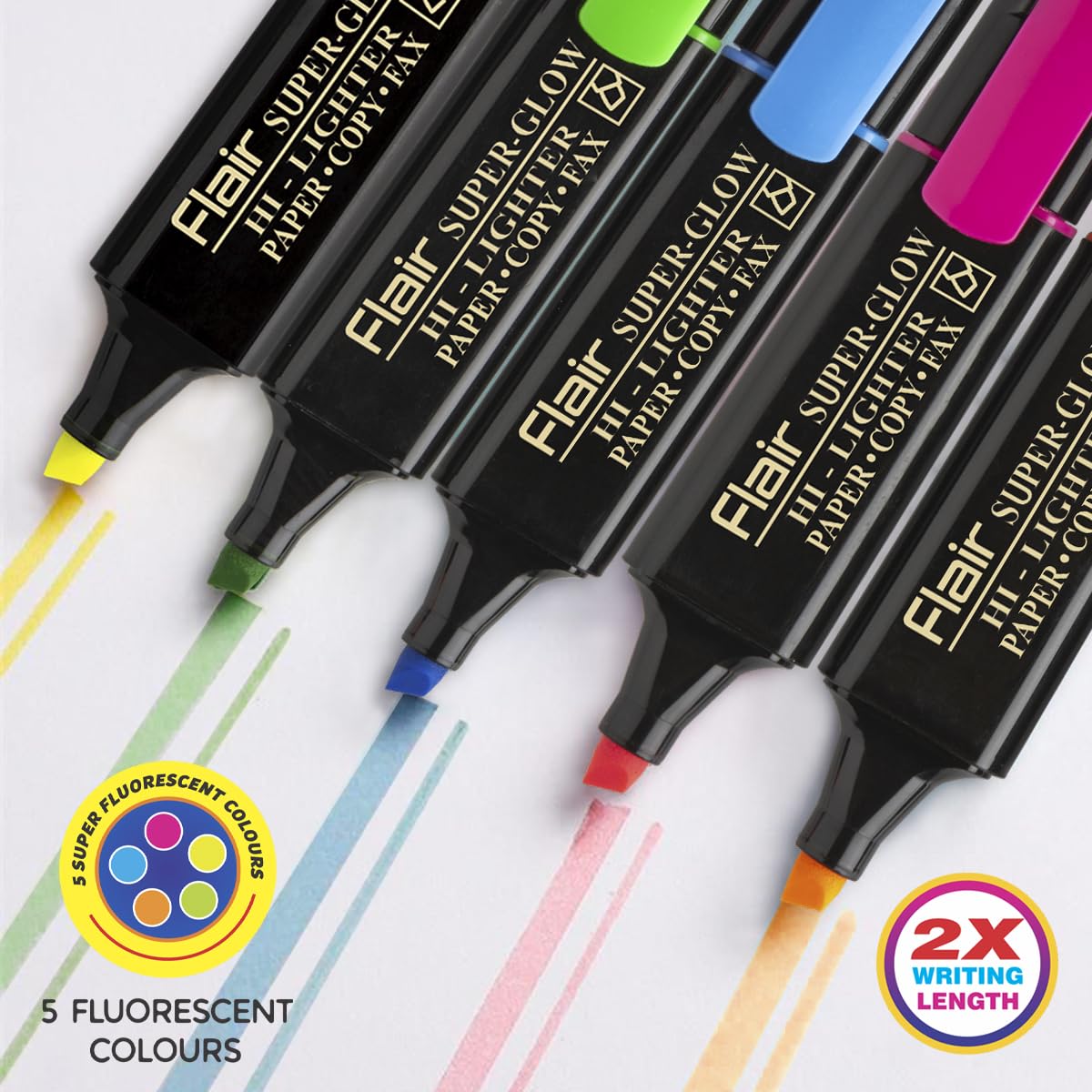 Flair Super Glow Color Pens Pouch Pack - Assorted