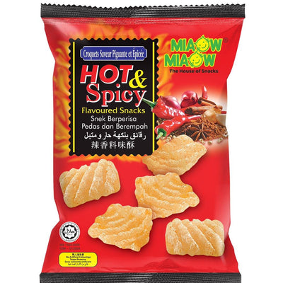 MIAOW MIAOW Hot & Spicy Flavoured Snacks, 60g