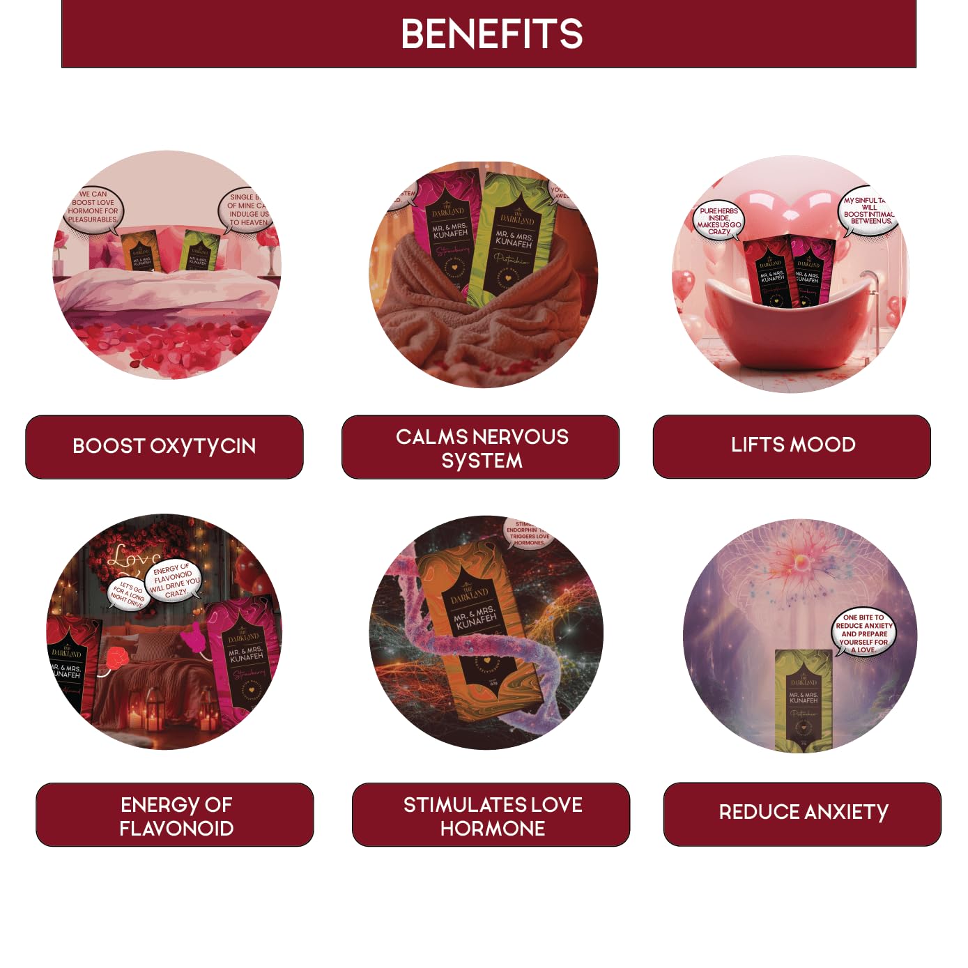 THE DARKLAND Intimate Couple Chocolate | India’s 1st Mood-Lifting Chocolate with Kunafa for Couples |Dark Pistachio Flavour | No Refined Sugar, No Caffeine, No Preservatives | Organic Plant based pure dairy free