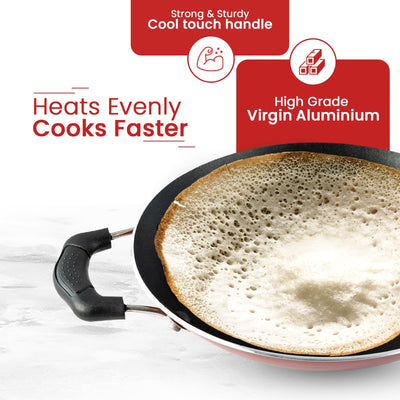 Blueberry's Appam Pan with Lid - High Grade Non Stick Coating Appam Maker/Appam Chatty/Appachatti with 1 Year Warranty
