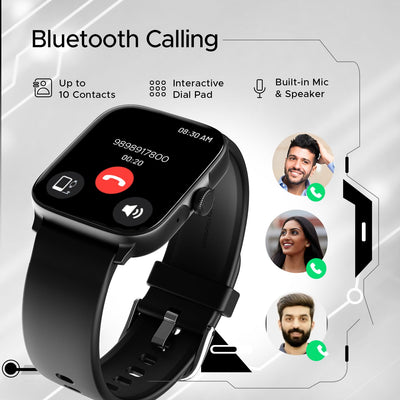 boAt Ultima Call Smart Watch with 1.83" HD Display,Advanced BT Calling,DIY Watch Face Studio, Coins,700+Active Modes,10 Days Battery Life,HR&SpO2 Monitor,Energy&Sleep Score(Active Black)