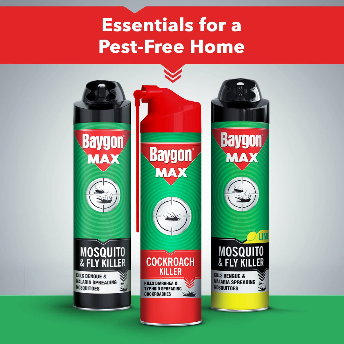 Baygon Max Cockroach Killer Spray, 625ml | Kills Diarrhea and Typhoid Spreading Cockroaches | 360 Degree Deep-Reach MaxiWand | Lasts Up To 4 Weeks