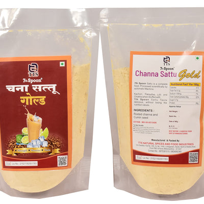 7th Spoon Rosted Chana Sattu Gold Pure, Tasty Flour and Delicious Masaledar Chana Sattu 1Kg.