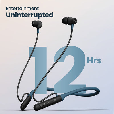 Boult Audio YCharge Wireless in Ear Bluetooth Earphones with 12H Playtime, Type-C Fast Charging (20Min=100% Playtime), Pro+ Calling Mic, Made in India, 12mm Bass Drivers, IPX5 Neckband (Blue)