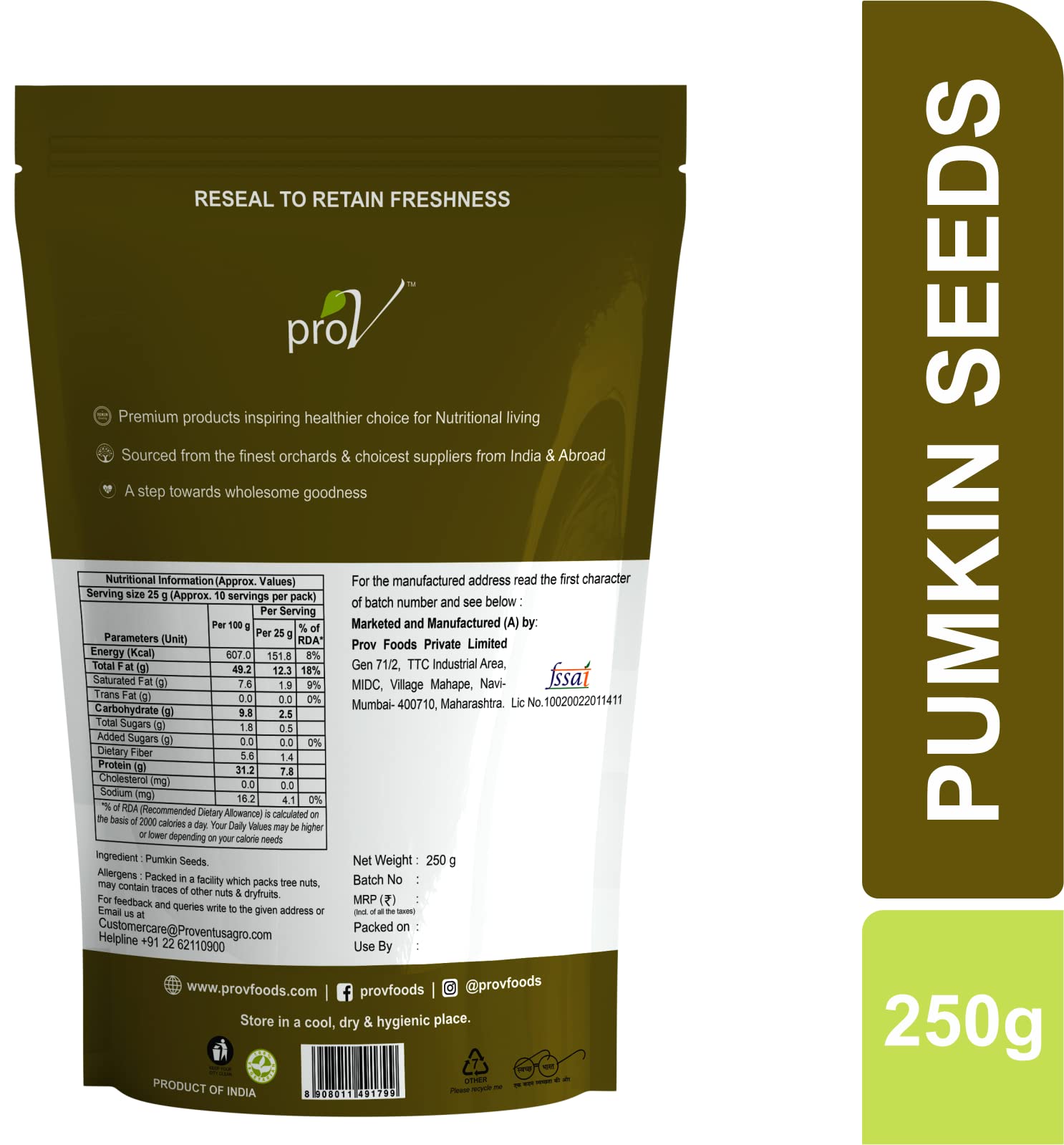 ProV Premiun - Pumpkin Seeds 250g