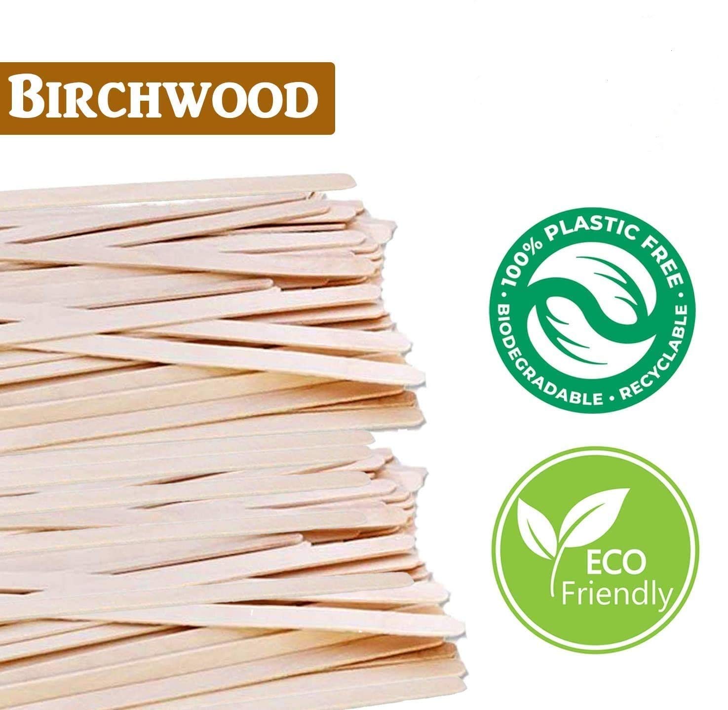 BRIGHTAIL INFRA Coffee Stir Sticks Wood Stirrers Disposable Drink Stirrers for Tea Beverages (4.5 Inch, 1000)