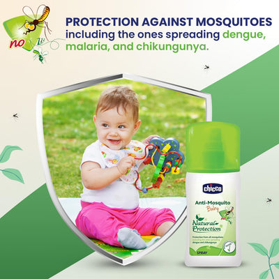 4x Chicco Anti-Mosquito Spray - 100 ML each - Pack of 4