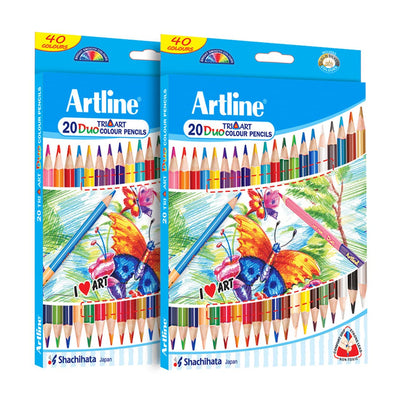Artline Tri-Art Triangular Half Length 12 Shades Colour Pencil Set