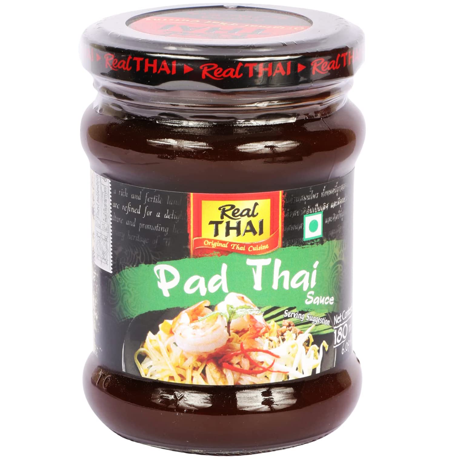 Real THAI Original Thai Cuisine Pad Thai Sauce, 6.08 fl oz ℮ 180 ml