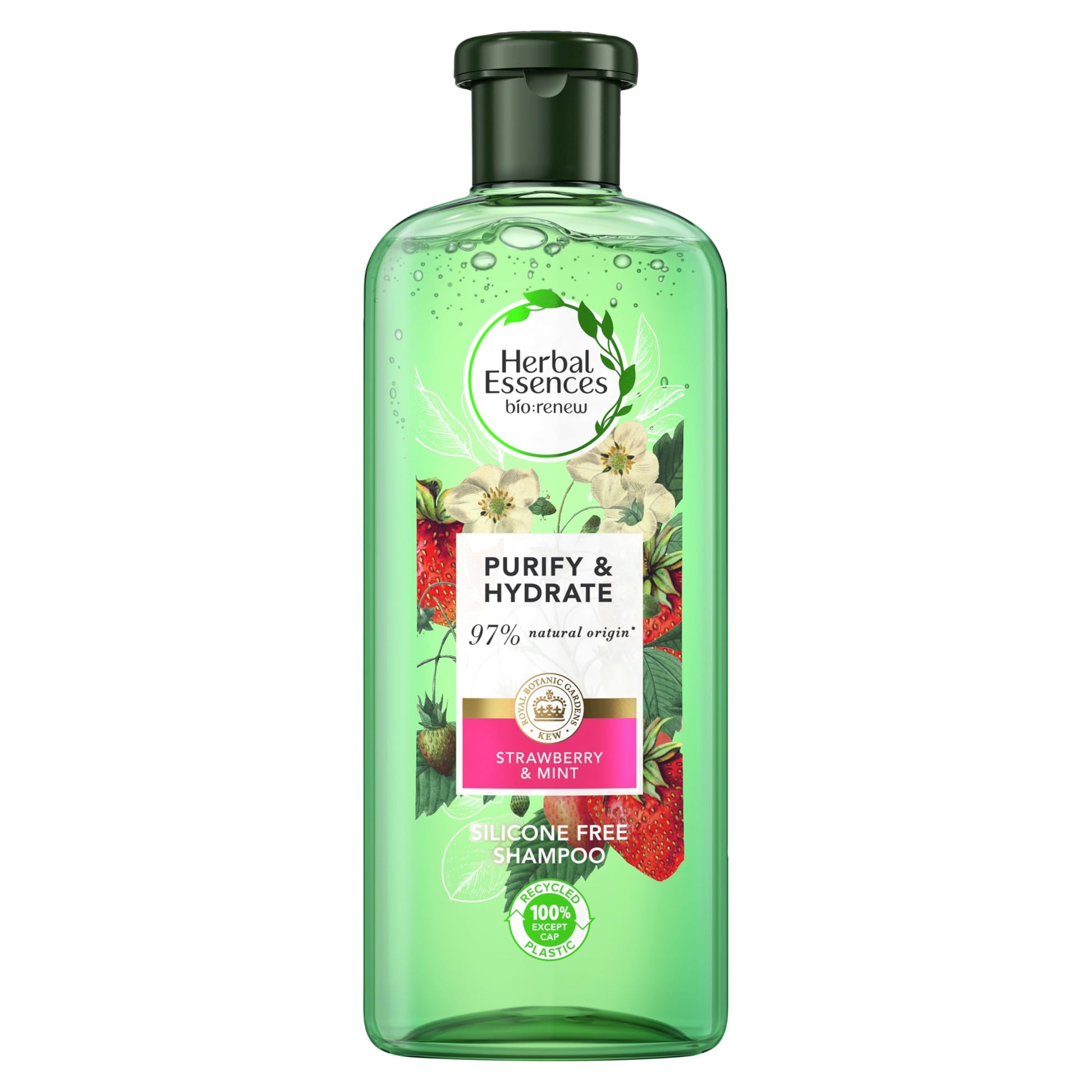 Herbal Essences bio:renew White Strawberry & Sweet Mint SHAMPOO, 400ml, No Parabens No Colourants