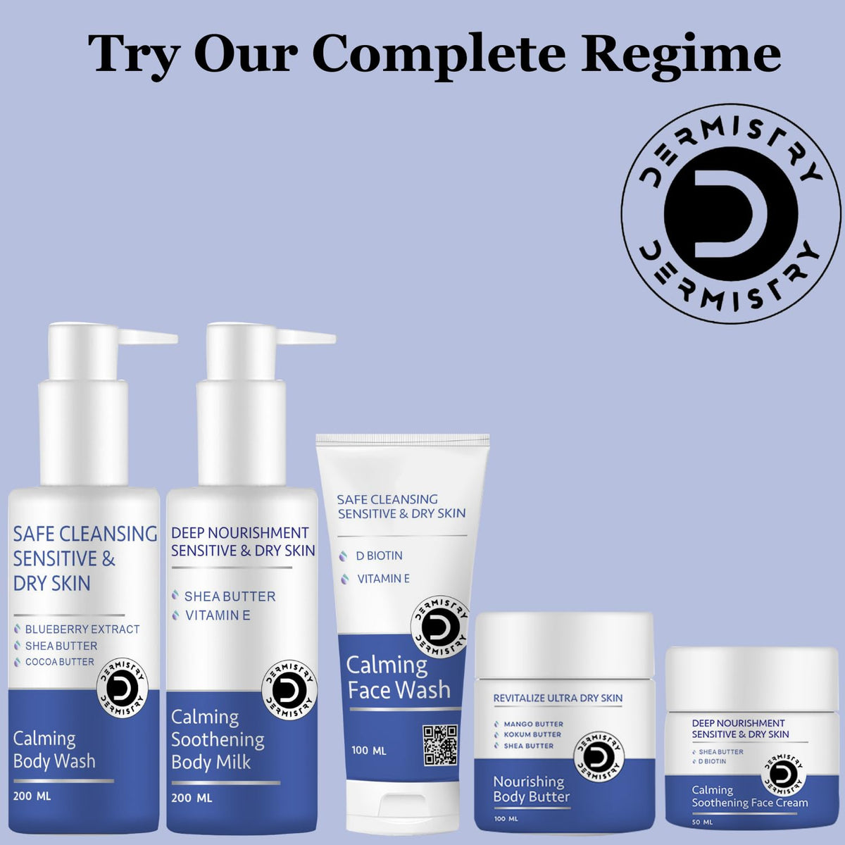 Dermistry Sensitive & Dry To Very Dry Skin Skin Glowing Hydrating Deep Moisturizer Face Cream, Shea Butter Hyaluronic Acid, Light Weight Winter & All Weather Daily Use Nourishing, Women Men