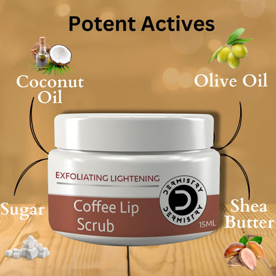 Dermistry Cocoa Butter Lip Care Tint Balm Plumping Nourishing Retinol SPF 10 for Glossy Lips + Exfoliating Lightening Coffee & Sugar Lip Scrub for Deep Dry Chapped Lips for Women Men Girls (Pack of 2)