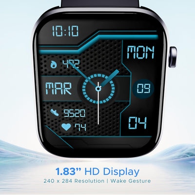 boAt Wave Call 2 Smart Watch with 1.83" HD Display, Advanced BT Calling, DIY Watch Face Studio, Coins, 700+Active Modes, Live Cricket Scores, HR&SPO2 and Sleep Monitoring(Active Black)