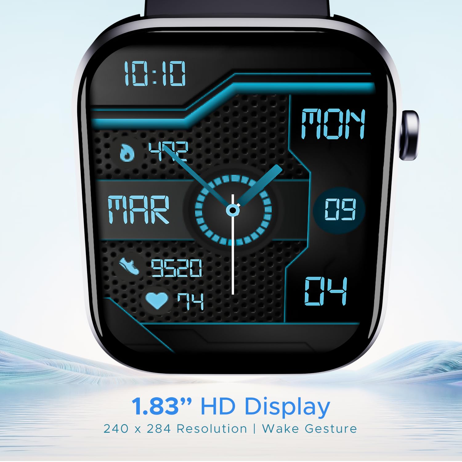 boAt Wave Call 2 Smart Watch with 1.83" HD Display, Advanced BT Calling, DIY Watch Face Studio, Coins, 700+Active Modes, Live Cricket Scores, HR&SPO2 and Sleep Monitoring(Active Black)