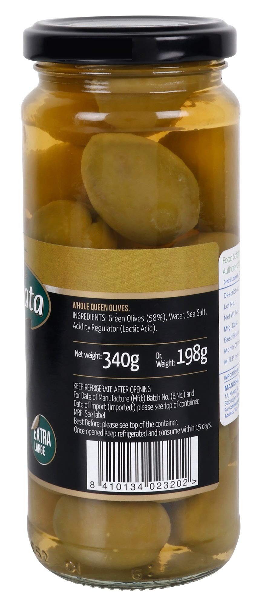 Fragata Plain Green Olives 340g- QUEEN