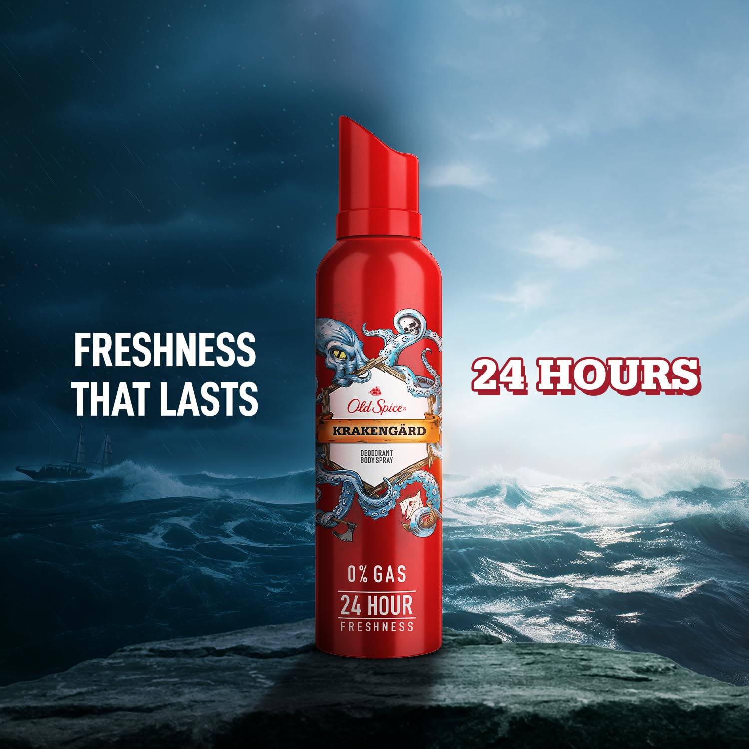 Old Spice No Gas Deodorant Body Perfume for Men Combo(Original, Lionpride & Krakengard), 140ml