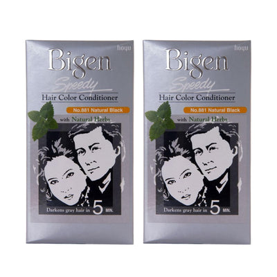 Bigen Hair Color with Conditioner - Natural Black-881 (Pack of 2)