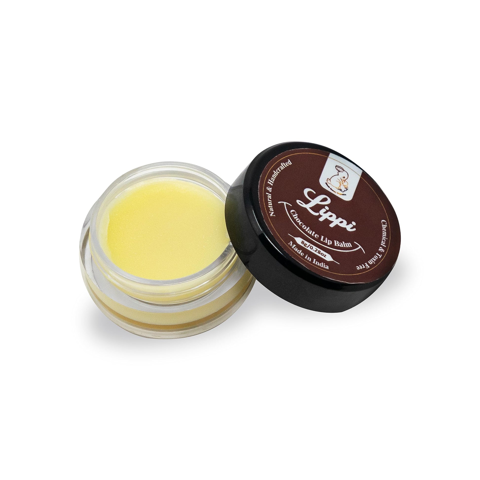 Blush Bunny Organics Nourishing Nude Natural Lip Balm, Shea Butter, Cocoa Butter, Vitamin E & Coconut Oil That Moisturizes, Nourishes, Softens Lips, 8g (Chocolate)