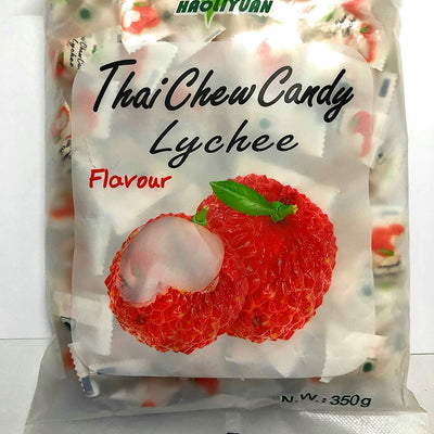 3x Haoliyuan Thai Chew Lychee Flavour Candy - 350g each - 300pcs total - Pack of 3