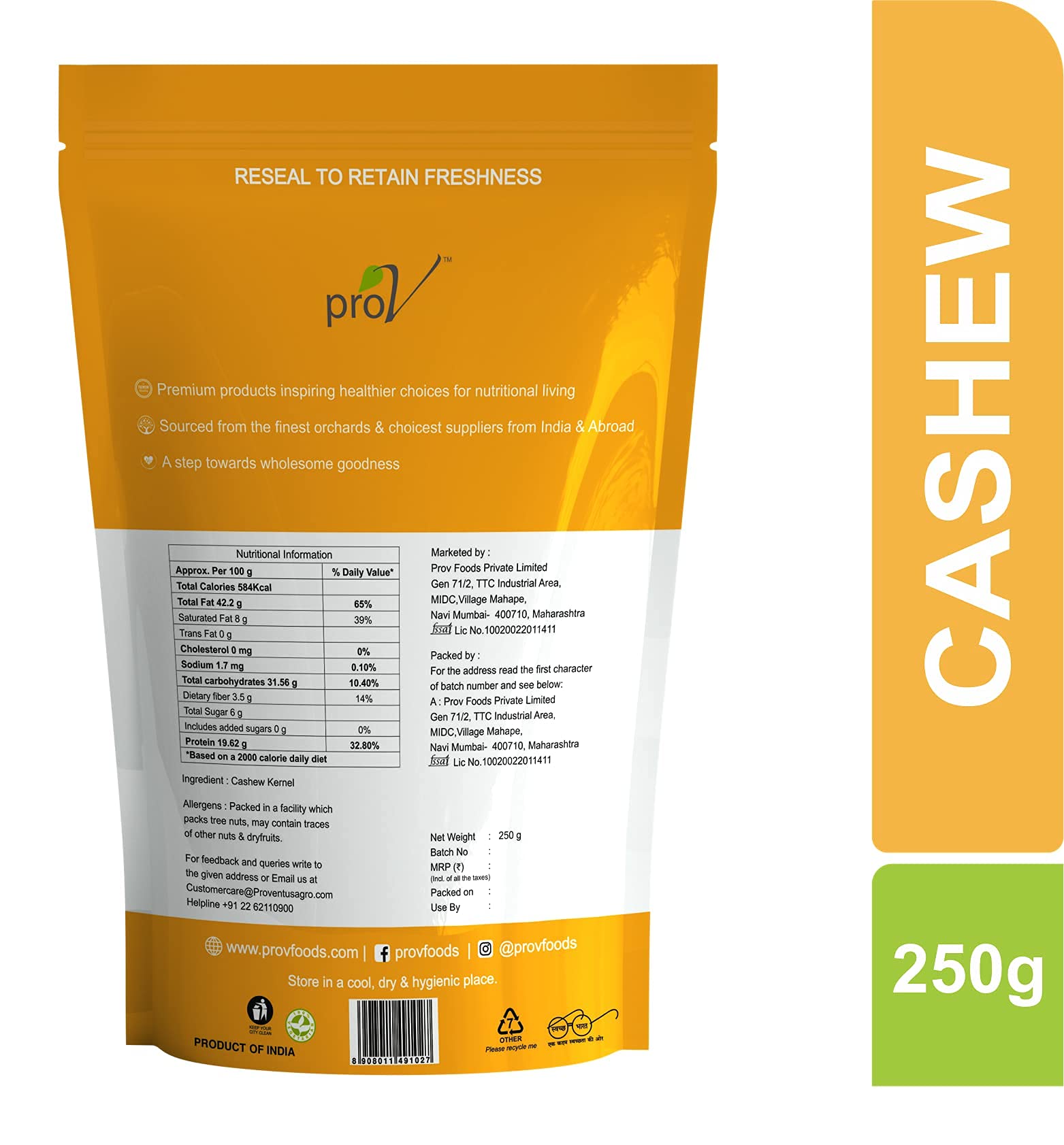 ProV Premium - Cashew 250 gm