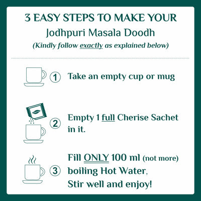 Cherise Tapri Premium Jodhpuri Masala Doodh, Instant Milk Premix (23 g x 7 Sachets)