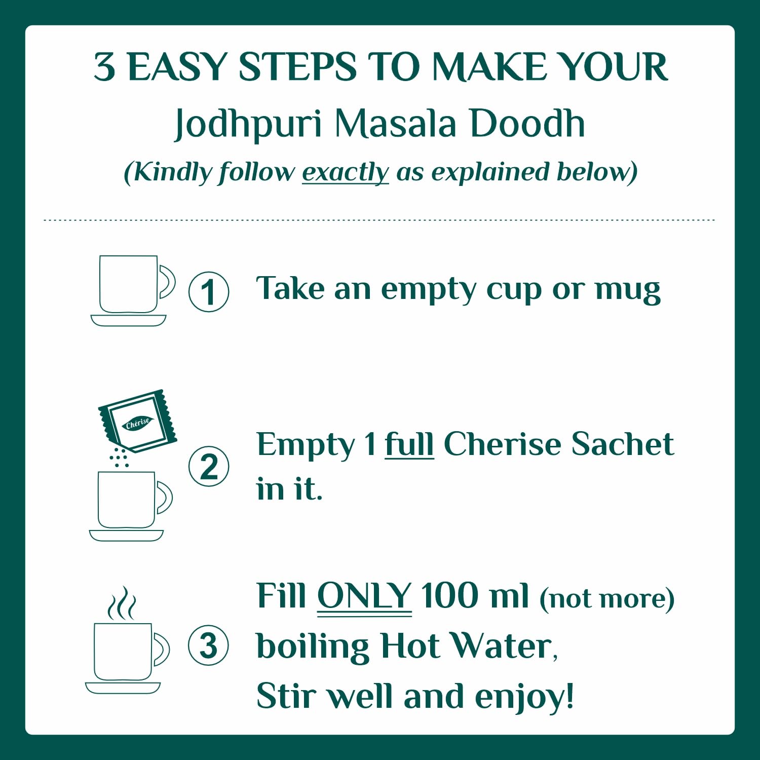 Cherise Tapri Premium Jodhpuri Masala Doodh, Instant Milk Premix (23 g x 7 Sachets)