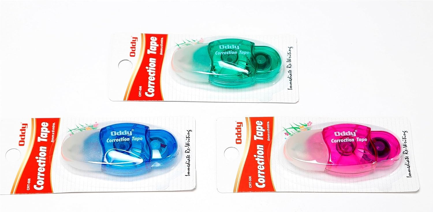 Oddy High Quality Correction Tape 5mm X 6 Mtrs. (Set of 6 Tape)