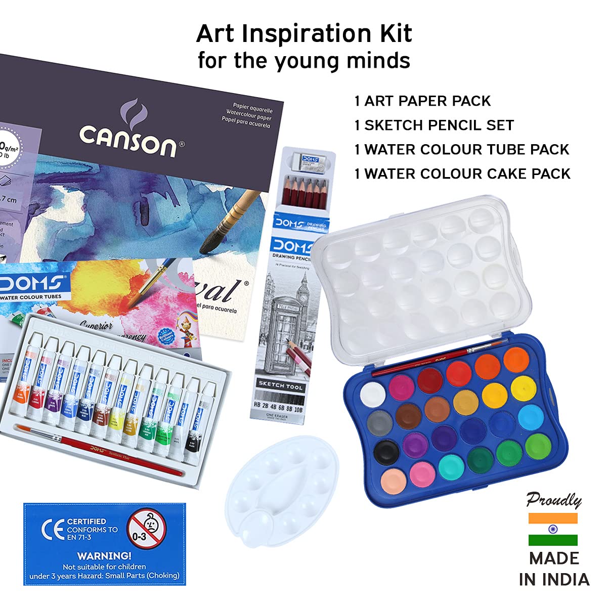 DOMS Art Inspiration Series Palette Pals Art Kit, Multicolour (Model: DM8409)