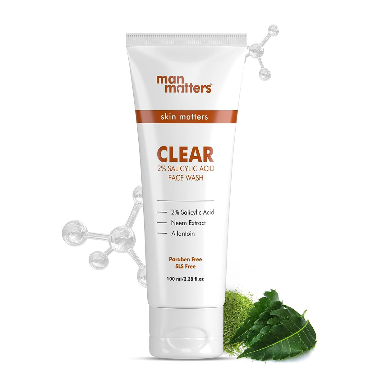 5x Man Matters Clear 2% Salicylic Acid Face Wash for Men - Pack of 5 - 100ml each