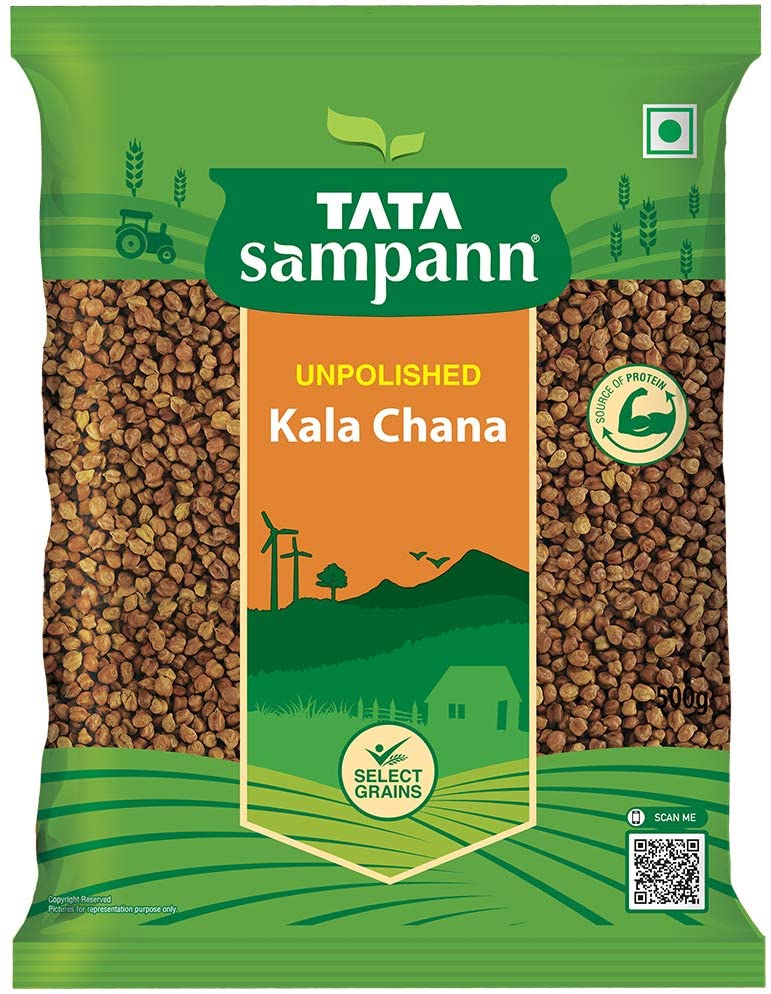 Tata Sampann Unpolished Kala Chana, 500 gm