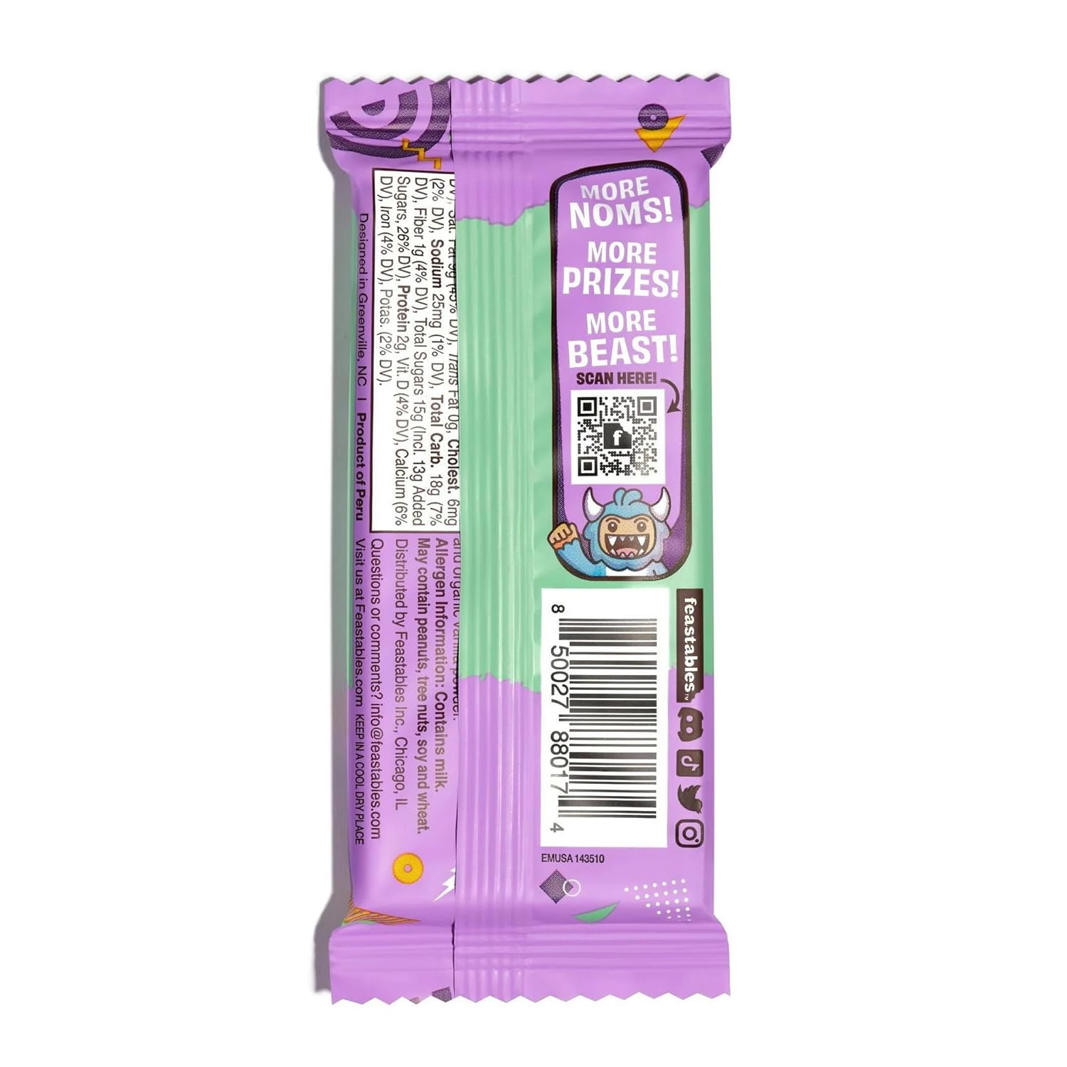 Mr. Beast Feastables Chocolate Bar is a Delicious and Creamy Milk Chocolate Perfect For a Snack or Dessert 35 grams