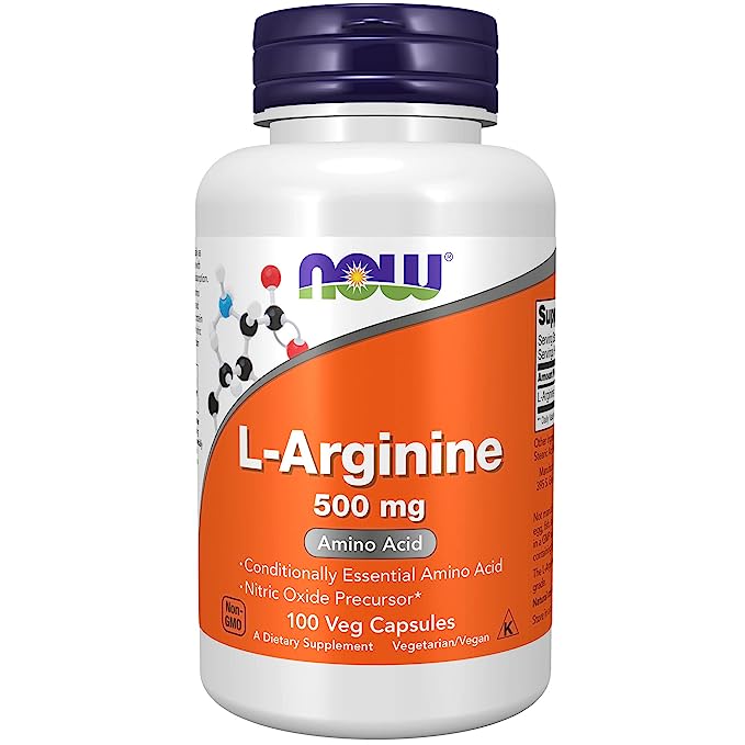 Now Foods L-arginine 500mg -Pack of 100 Capsules