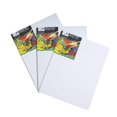 Brustro 100% Cotton Canvas Board Medium Grain 14"x18" (Pack of 3)
