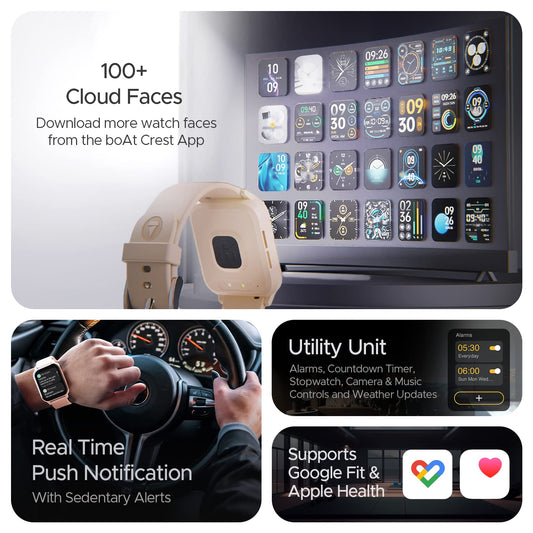 boAt Xtend Call Plus Smart Watch with 1.91" HD Display, Advanced BT Calling, Coins, ENx Tech, HR & SpO2, English & Hindi Languages, Multiple Watch Faces,100+Sports Modes(Cherry Blossom)