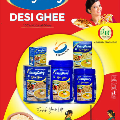 EassyDairy Pure Desi Ghee - 1 Litre
