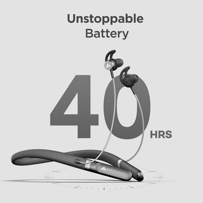 Boult Audio ZCharge Wireless in Ear Bluetooth Neckband with ENC Mic, 40H Playtime, Type-C Fast Charging (10Mins=15Hrs Playtime), Dual Pairing, Made in India, Biggest 14.2mm Drivers Ear Phones (Black)
