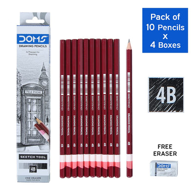 Doms Drawing & Sketching 4B Graphite Pencils