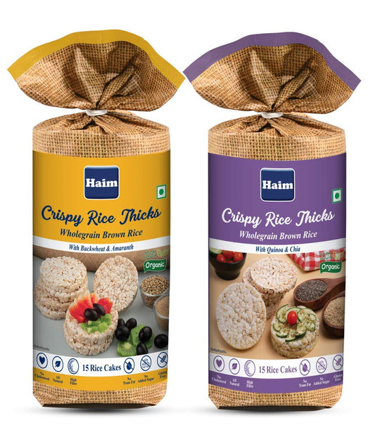 HAIM Organic Brown Rice Cakes Combo (Buckwheat-Amaranth & Quiono Chia)