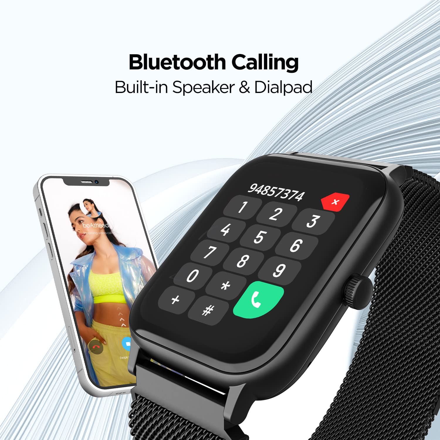 boAt Xtend Pro Smart Watch with Advanced Dedicated Bluetooth Calling Chip, Coins,Dial Pad, 1.78 AMOLED Display,ASAP (Fast) Charge,700+ Active Modes,Health Ecosystem(Metal Black)