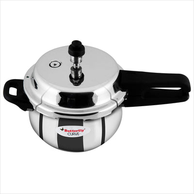 Butterfly Curve Stainless Steel Pressure Cooker, 3 Litre (Indian Plug)