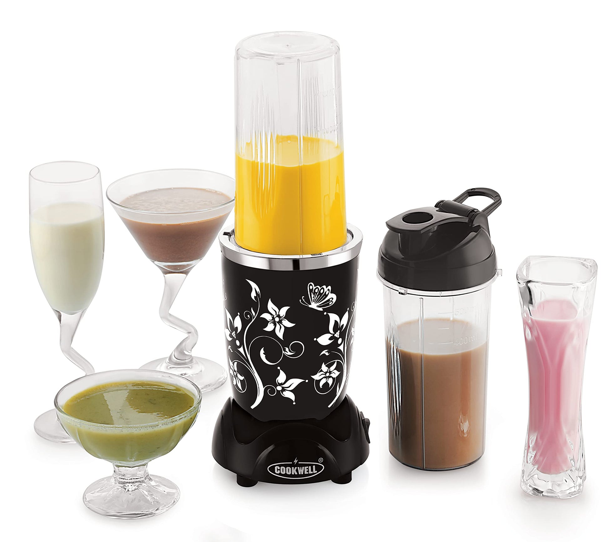 Cookwell Nutri Blender (5 Jar 3 Blade, Black)
