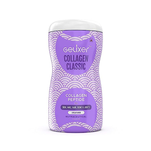 Gelixer Collagen Classic Unflavoured, Premium, Japanese, Marine Collagen Peptide for Skin, Hair, Nail, Bone & Joints | Premium, Japanese Marine Collagen Peptide (Unflavoured)