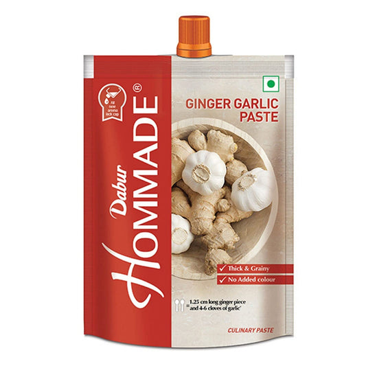 Dabur Hommade Ginger Garlic Paste: Made with Ginger & Garlic -200gm
