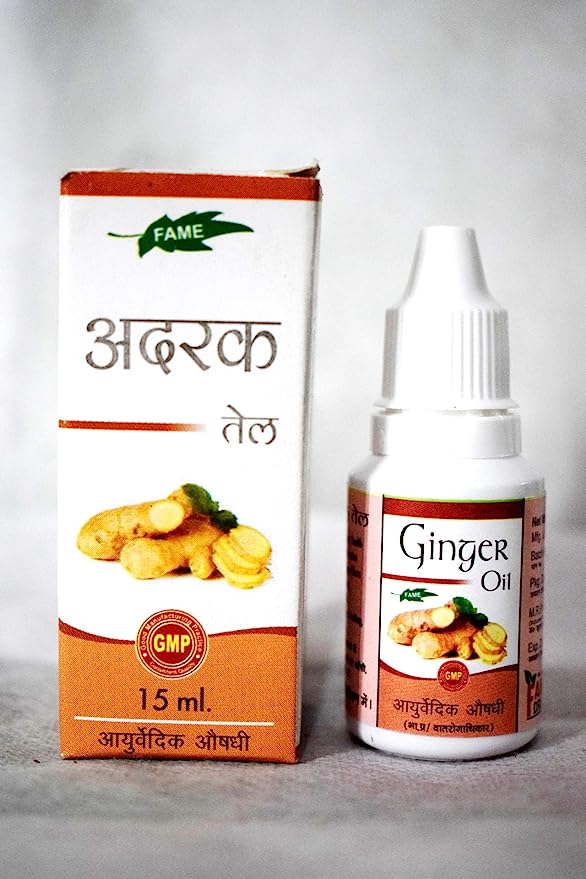 Adrak oil 15 ML (Ginger Oil) help in cold cough, promote hair health and growth