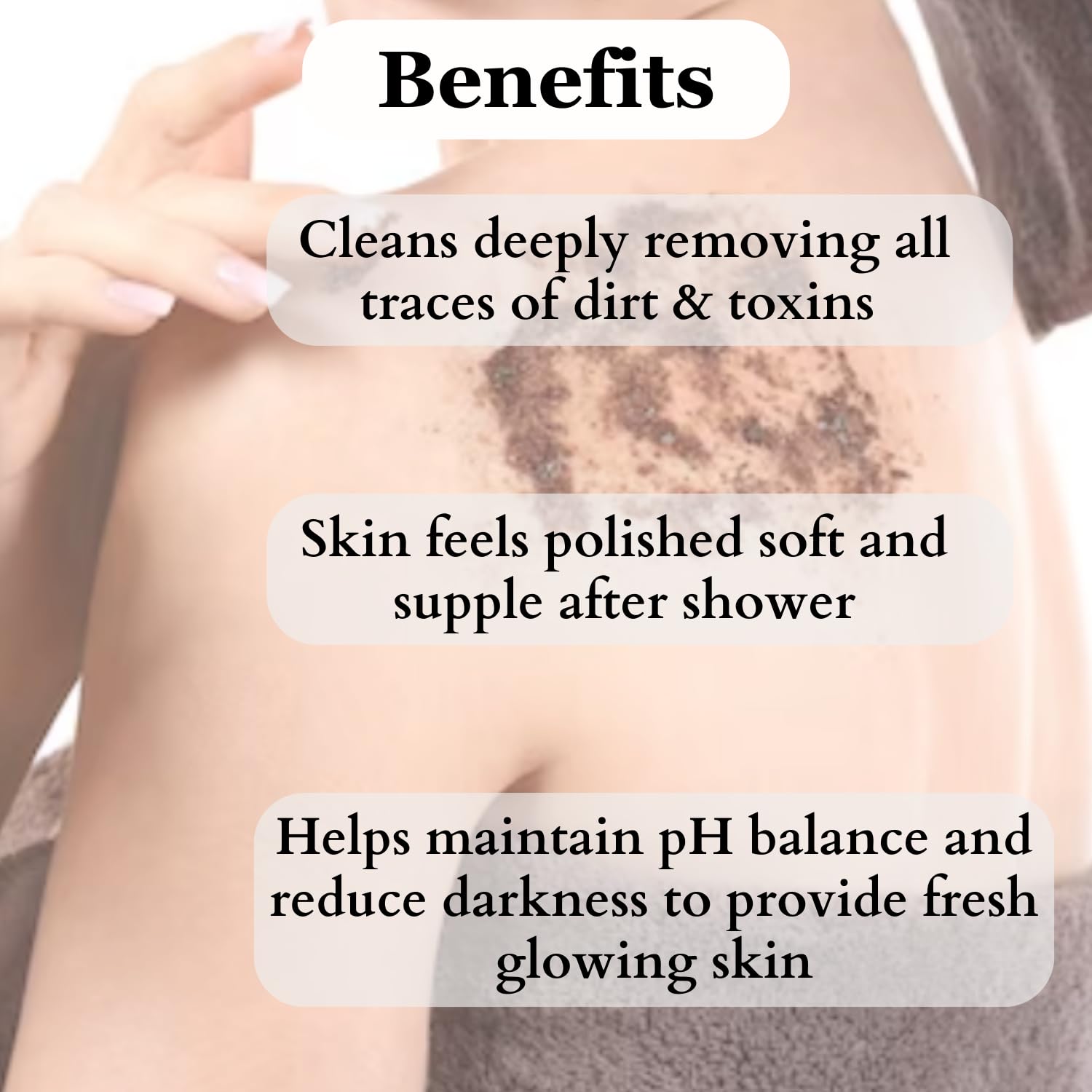 Vigini Natural Body Lightening Brightening Moisturizing Polishing Fairness Exfoliate Scrub Body Wash, Remove D Tan, Hyper Pigmentation Dark Spot, Skin Glow Glutathione Coffee Charcoal Men Women 100ml