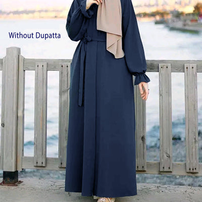 BURAQUE DESIGNER Abaya Burqa Dress's for Women Stitched Burkha | Casual Wear Abaya Burqa | (B05-Blue-Burkha)