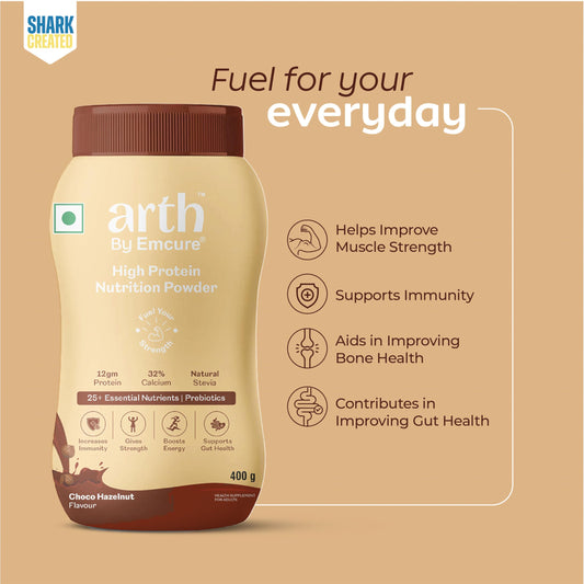 Arth High Protein Nutrition Powder - Choco Hazelnut Flavour