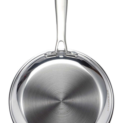 BERGNER Argent TriPly 20 cm Frypan/Steel Pan, Scratch Resistant, for Spice Tempering/Seasoning, Stay Cool Long Handle, Mirror Finish, Induction Ready, 5-Year Warranty by Bergner