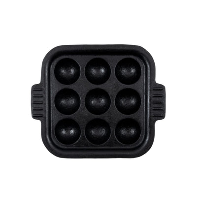 Bhagya Cast Iron Cookware Bhagya Cast Iron Paniyaram Pan/Unniyappam Chatty/Paddu Maker/Appam Pan Pre-Seasoned | Naturally Non-Sticky Cookware | Non Toxic - 9 Holes, Large