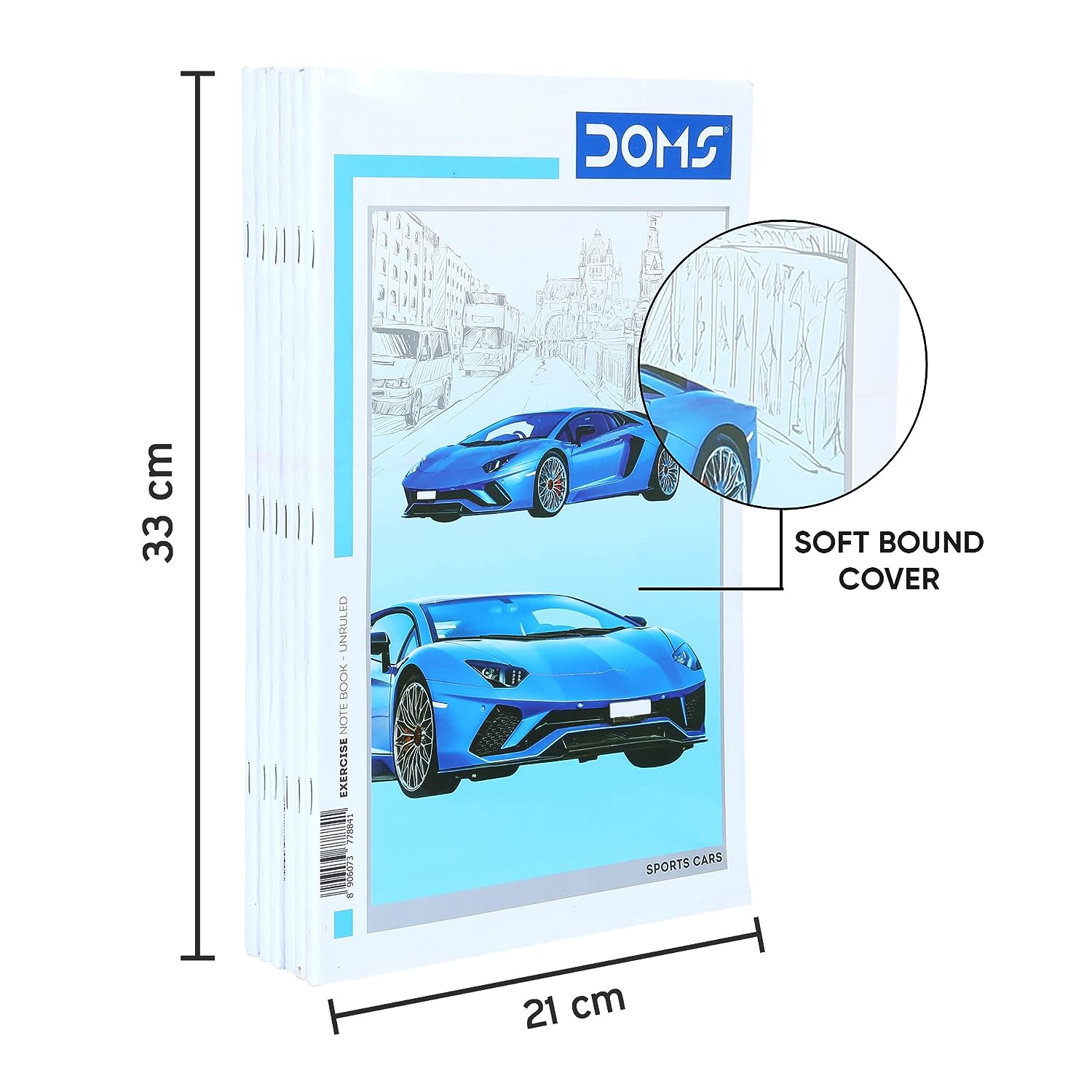 Doms Sports Cars Series Notebook - Unruled